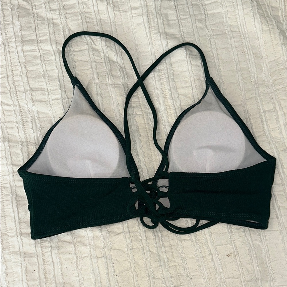 SHEIN Dark Green Swim Top - Picture 2 of 3